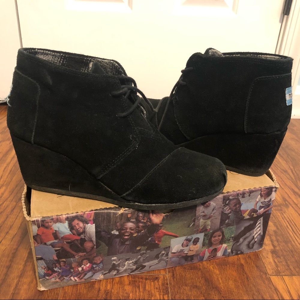 Toms lace up wedges